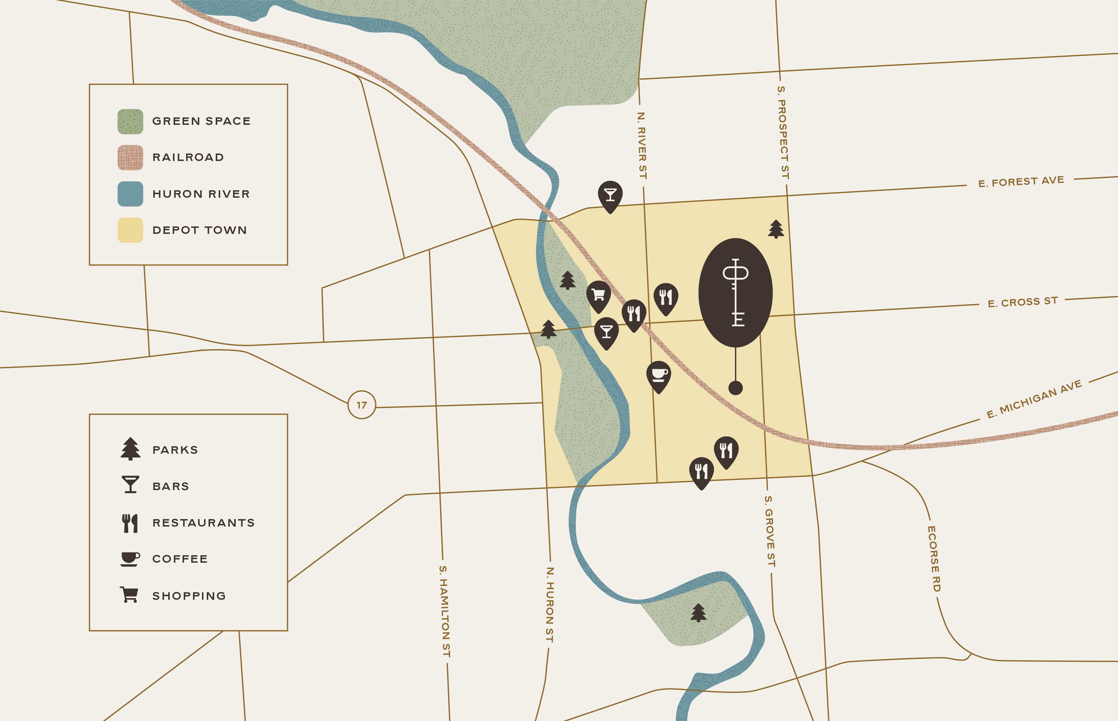 Dorsey Estates Location Map | Ypsilanti New Construction