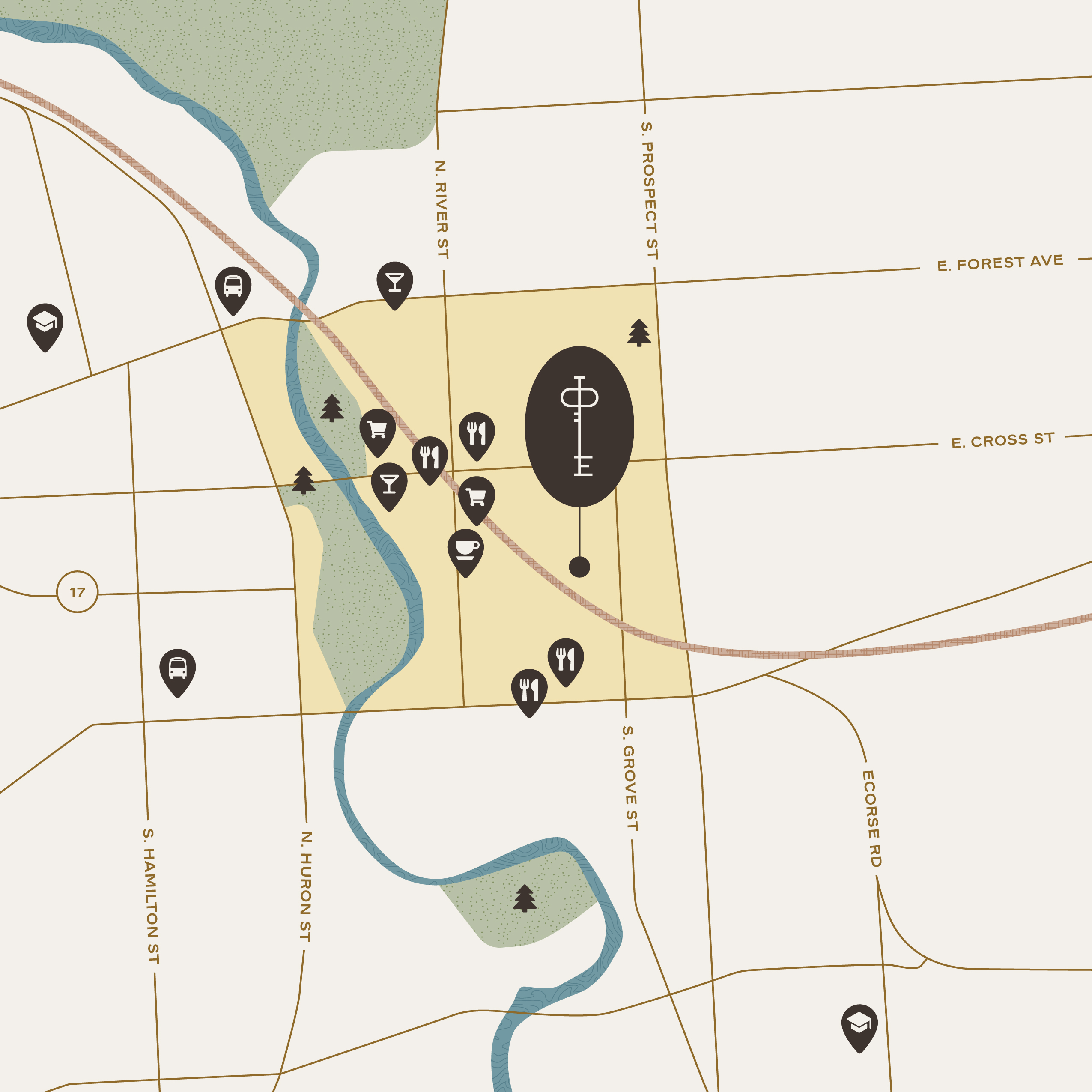 Dorsey Estates Location Map | Ypsilanti New Construction